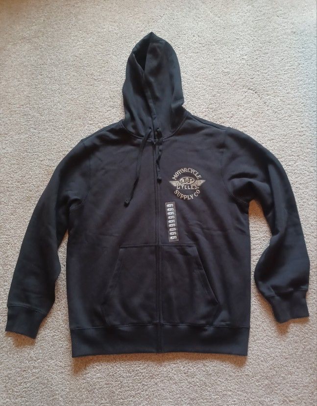 J&P Cycles Large Zip Hoodie