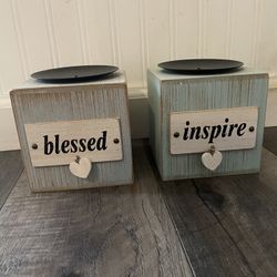 Wooden Candle Holders