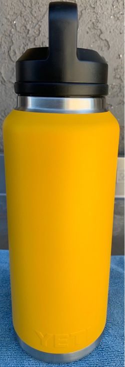 YETi ALPINE YELLOW 46oz Rambler Container Bottle VERY GREAT CONDITION