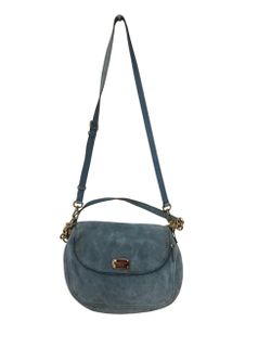 Michael Kors blue suede crossbody