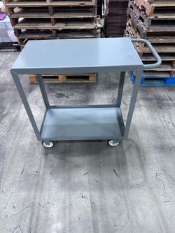 Uline Welded Steel Flat Shelf Cart - 32 x 18 x 35", 2 Shelf