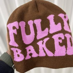 Brand New Skull Caps “Fully Baked” Pink or Blue Lettering