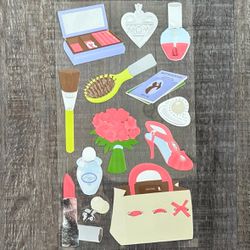 New Makeup & Cosmetics Foil Scrapbook Stickers