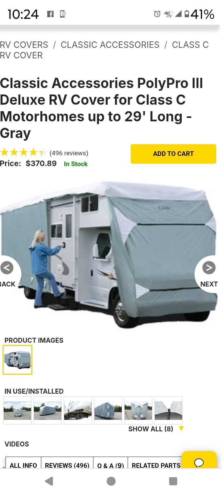 29' Minnie Wennie RV Cover