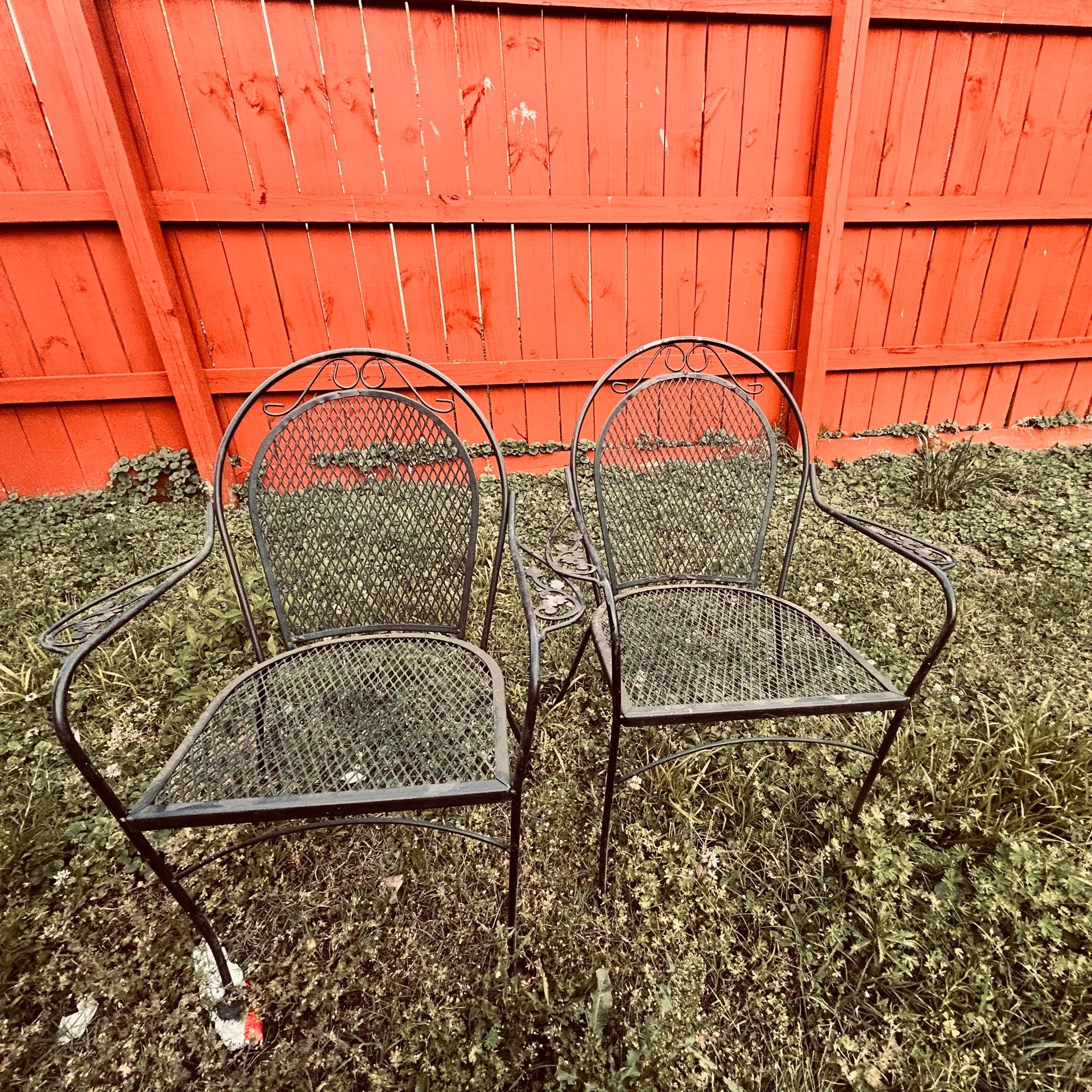 Two chairs metal