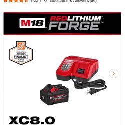 Milwaukee M18 8.0 Forge With Rapid Charger 