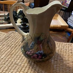 Vineyard Blessings By Lisa White Decorative Pitcher Grapes Purple