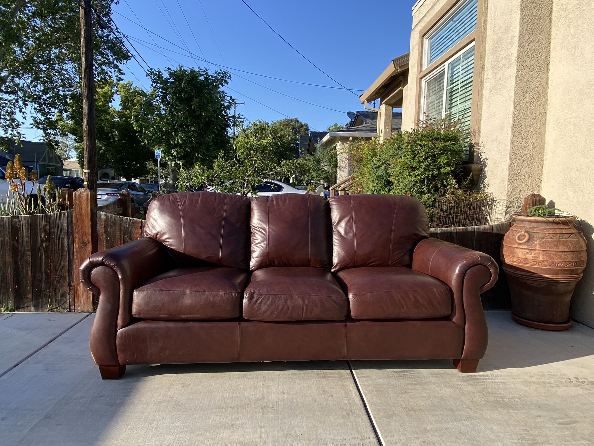 Leather Couch (Free Delivery)