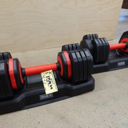 Yes4All 55 lb Adjustable Quick Select Dumbbell Set of 2