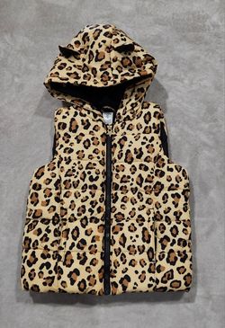 Leopard Print Puffy Vest 4T