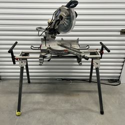 DELTA ShopMaster 12-in 15 Single Bevel Sliding Compound Corded Miter Saw with Laser Guide