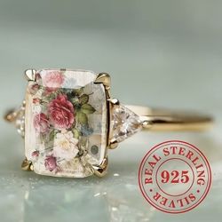 🌹ELEGANCE IN STERLING SILVER RING - Rose Bouquet 🌹💐