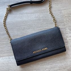 Black Michael Kors Crossbody Wallet Purse
