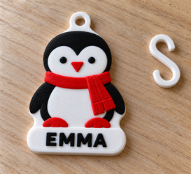 Personalized Penguins Family Ornament, 1–8 Names, Expecting Baby Option, Custom Colors
