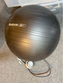 Exercise ball with pump