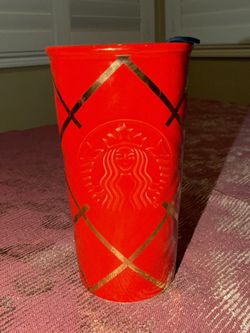 Starbucks Red Ceramic Travel Mug