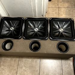 15" Ground Shaker Triple Subwoofer Box with L7 Kickers READ DESCRIPTION