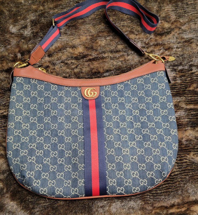 Gucci Denim Monogram Bag