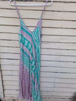 KARMA HIGHWAY LONG DRESS WOMEN'S ONE SIZE LOOKS LIKE MEDIUM MATERIAL RAYON