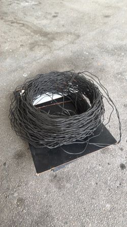 Fence/DIY Coiled Black Wire Roll
