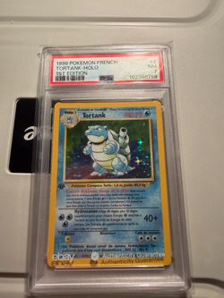 1999 Pokemon French Tortank Holo 1st Edition PSA 7