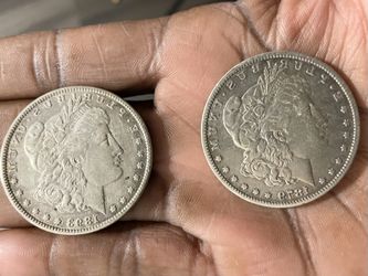 1879 O mark, and 1893 Morgan Silver Dollar