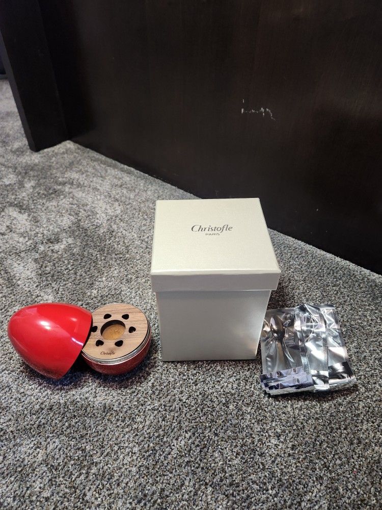 Christofle Mood Coffee Egg - Special Ruby Edition
