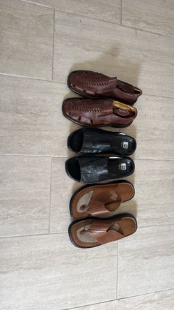 Three pairs of men’s sandals