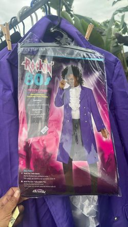 Halloween costume purple rain Prince  adult costume one size fits most