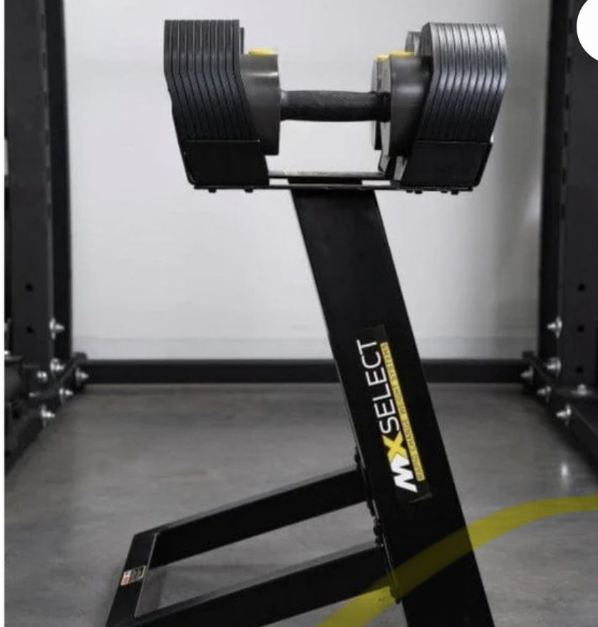MX55 Rapid change dumbbell system 10-55lbs - And Stand