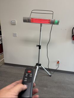 1500- Watt Electric Outdoor Infrared Quartz Portable Space Heater with Tripod and Wall Mount