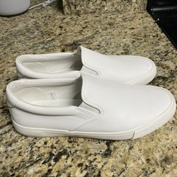 White leather Slip-ons - Size 11 Mens 