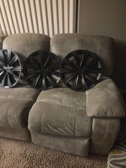 Hubcaps 4 Hubcap 18 Inch Matte Black 