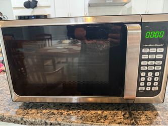 Hamilton Beach 1.1 Cu Ft Countertop Microwave Oven, Stainless Steel