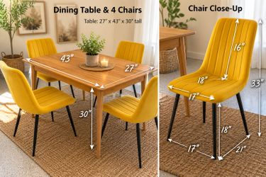 NEW Modern Dining Table Set - 4 Chairs Included
