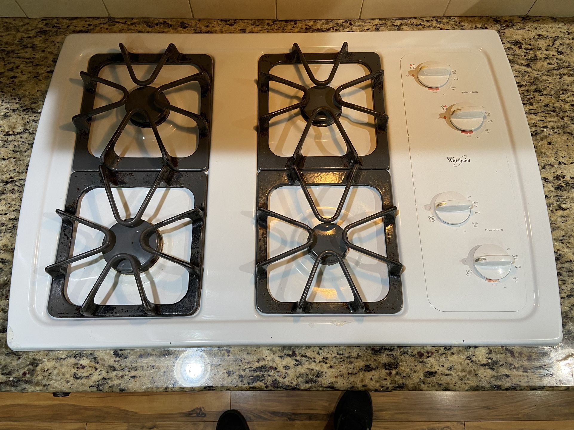 Whirlpool Gas Four Burner Range Top