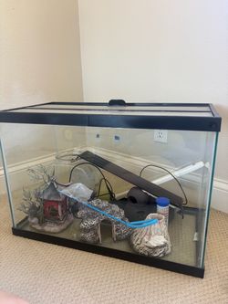 Aquarium with Accessories and Light