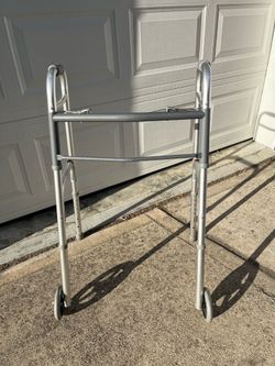 Silver Rollator Walker with Wheels - Foldable