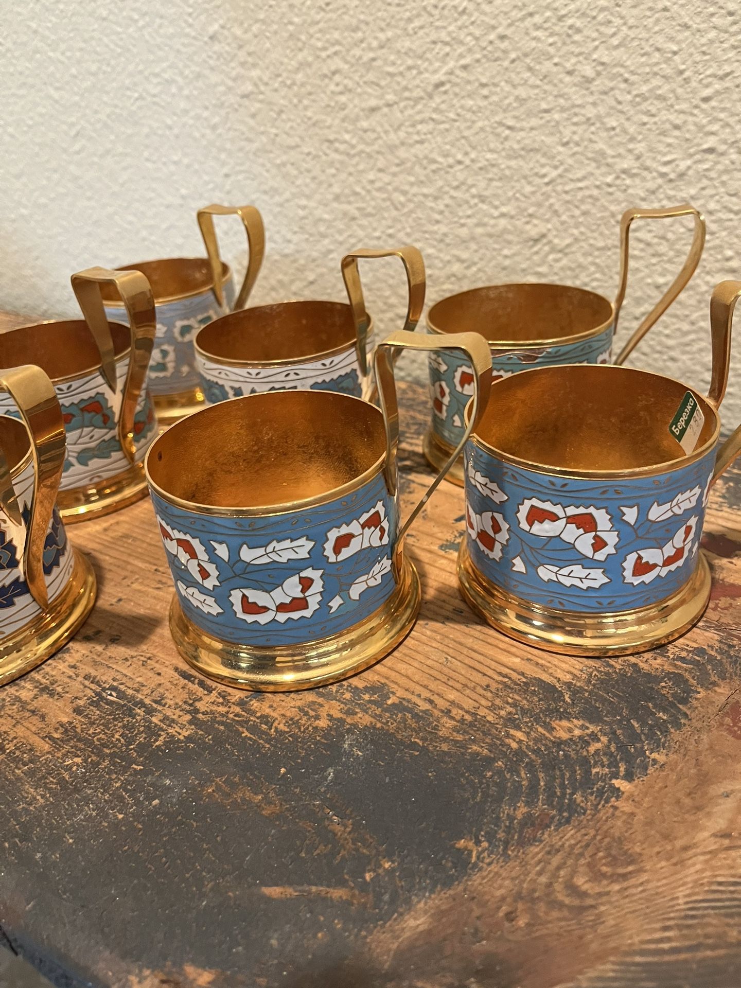 Vintage USSR Podstakannik Glass Holders
