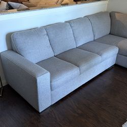 2-Piece Heather Grey Fabric Sectional from Living Spaces