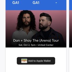 Dan & Shay Floor Tickets For Tonight