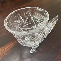 Crystal Flower/ Cornucopia Vase 