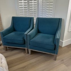 Set Of Upholstered Accent Chairs (two chairs)