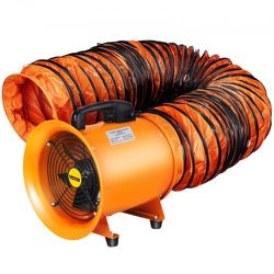 VEVOR Utility Blower Fan 10 inch with 10M Duct Hose,250MM Portable Ventilator,0.45HP 1520 CFM High Velocity Utility Blower,Mighty Mini Low Noise,for F