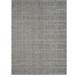 8/10 Outdoor Indoor Gray Modern Rug 