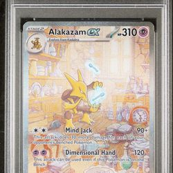 $ 90 Cash Alakazam EX 201/165 PSA 10 Pokemon 151 Special Illustration Rare Full Art 2023