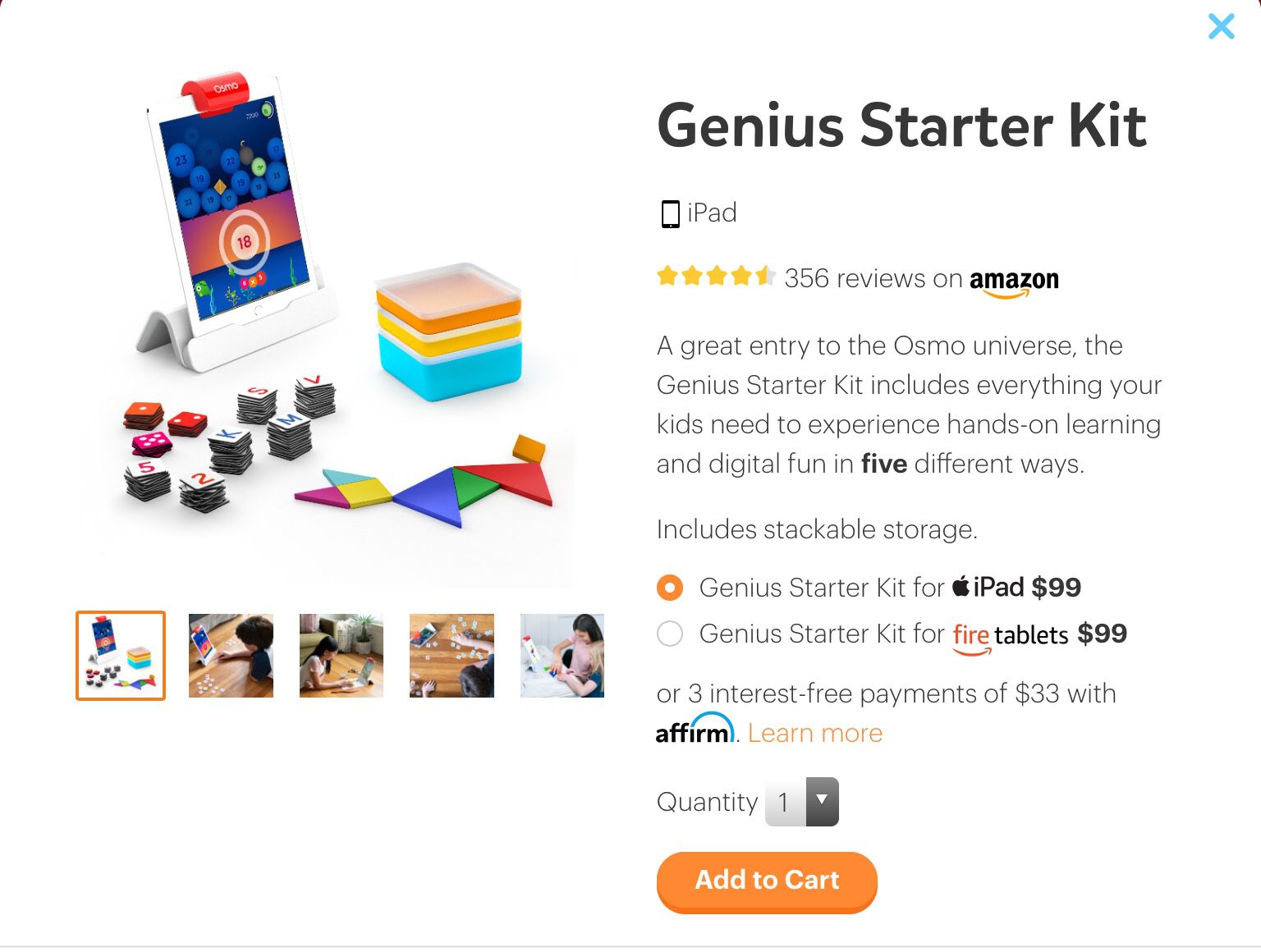 Osmo Genius kit for IPad