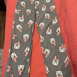 SO Women’s Size Small Fleece Grey Polar Bear PJ Pants