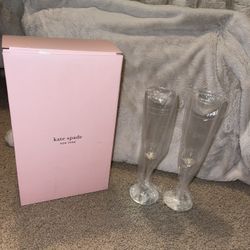 Mr & Mrs Champagne Flute Set - Kate Spade