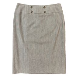 Antonio Melani Size 4 Light Gray Career Work Pencil Skirt Side Zipper Lined